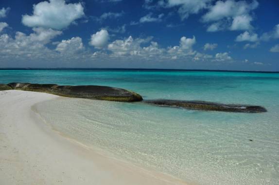 cenário paradisíaco em Isla Mujeres, no litoral sul do México, do lado do Caribe